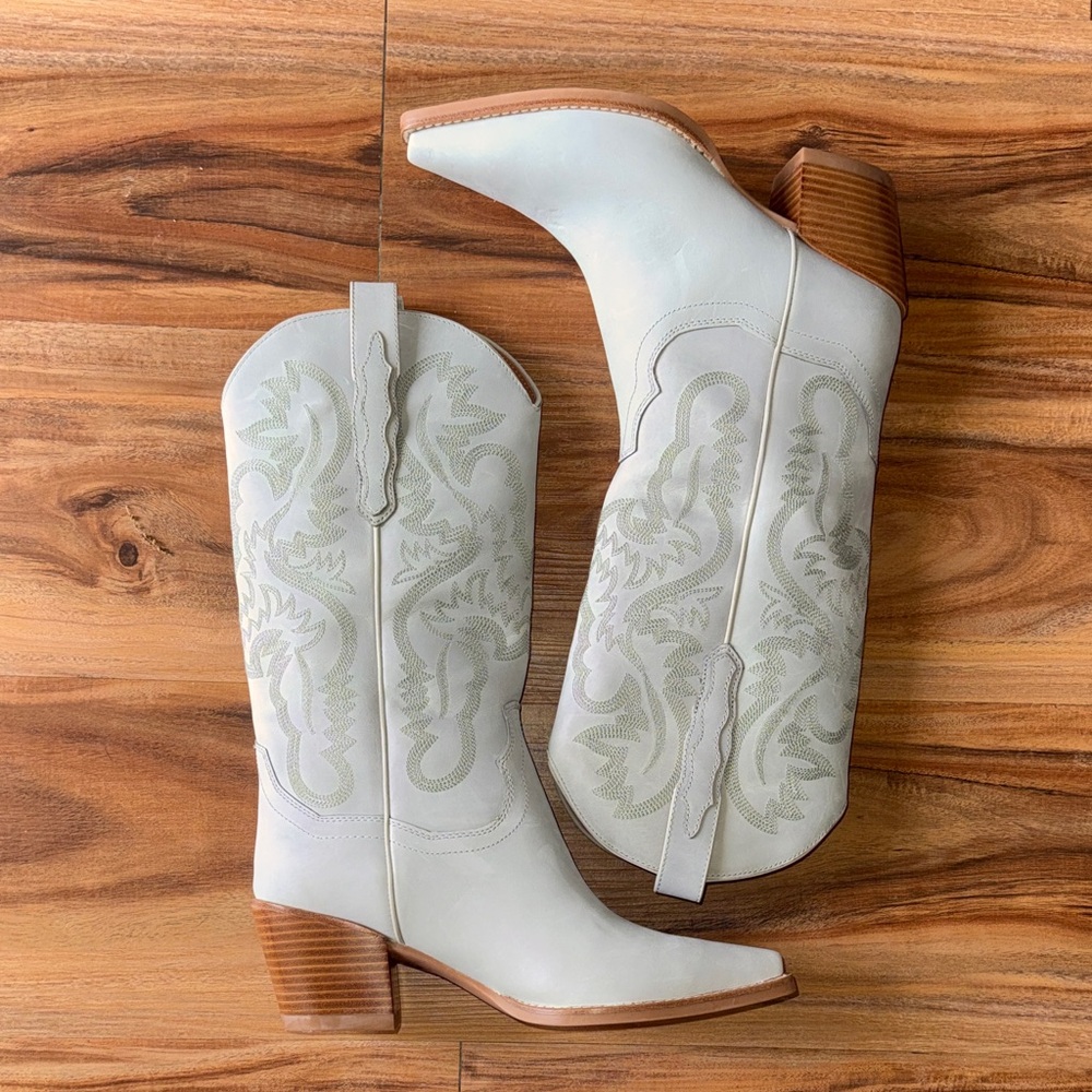 Jeffrey Campbell Light Blue Dagget Western Boots